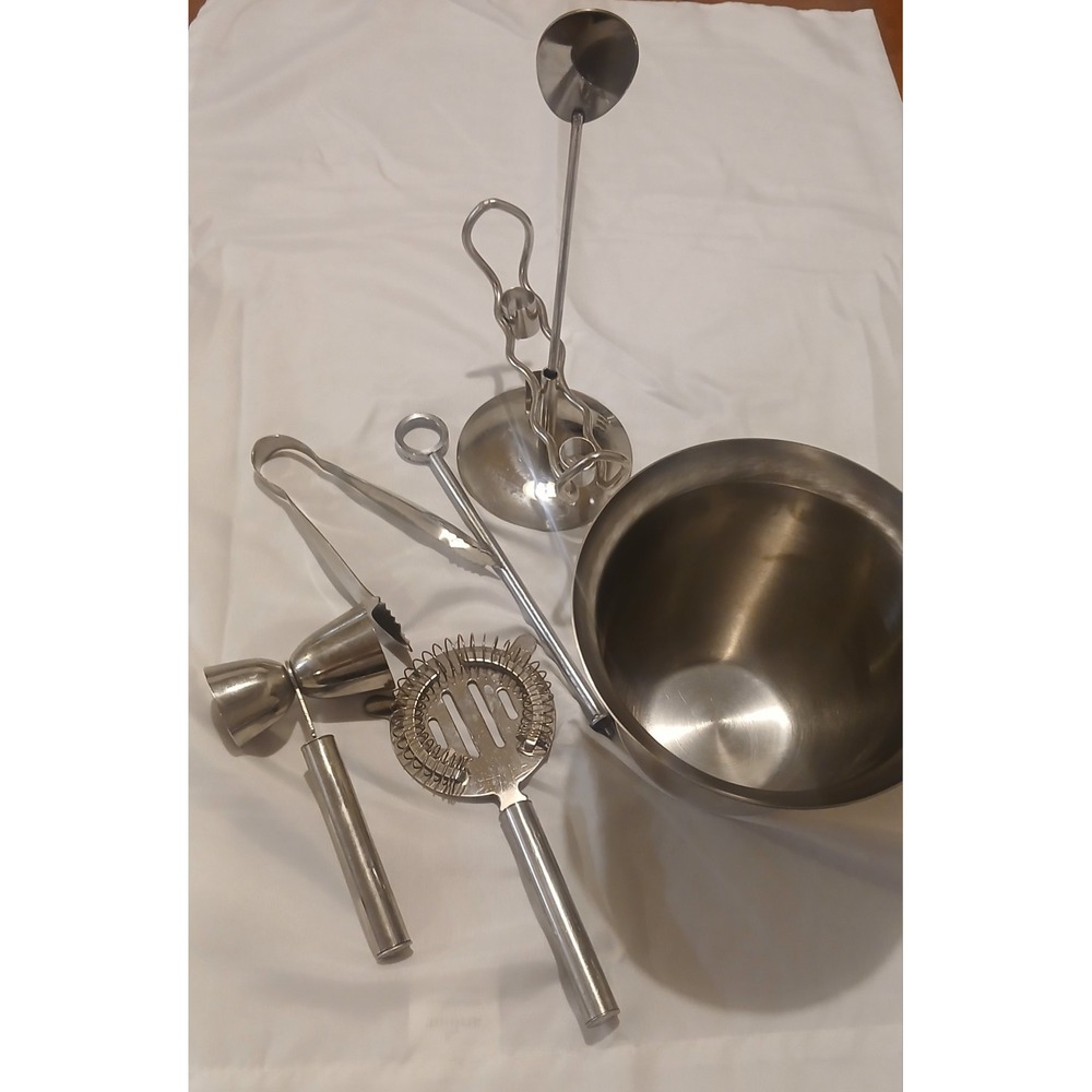 Bar Tool Partial Set Bar Tending‎ Kit, With Stainless Steal Ice Bucket